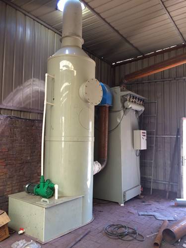 華康高效鍋爐脫硫除塵器安裝現場圖片