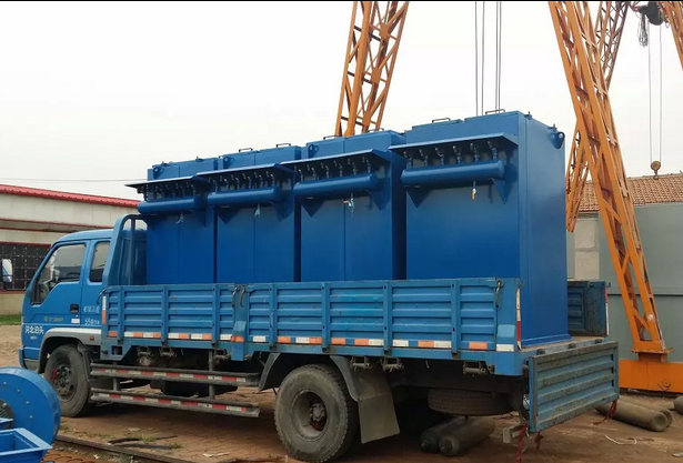 華康為北京家具廠制作的DMC48脈沖布袋除塵器發貨現場