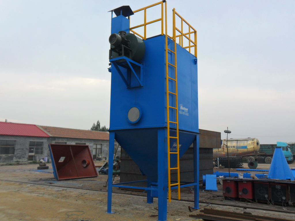 DMC脈沖單機布袋除塵器現場生產完畢圖