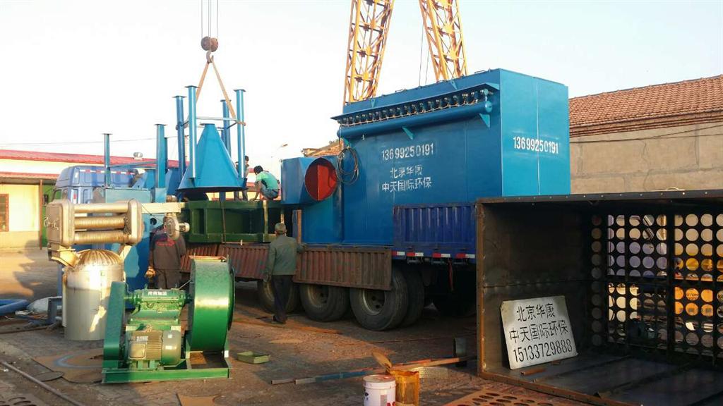 華康面粉廠旋風除塵器，布袋除塵器安裝圖片